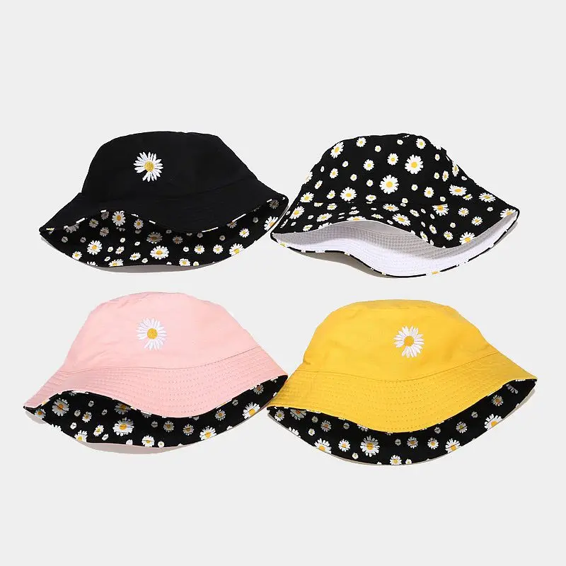 reversible daisy bucket hat