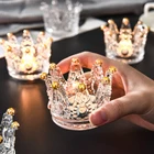 Crystal Factory Spot Exquisite Crystal Candle Holder Gift Crown Crystal Interior Decoration Ornaments