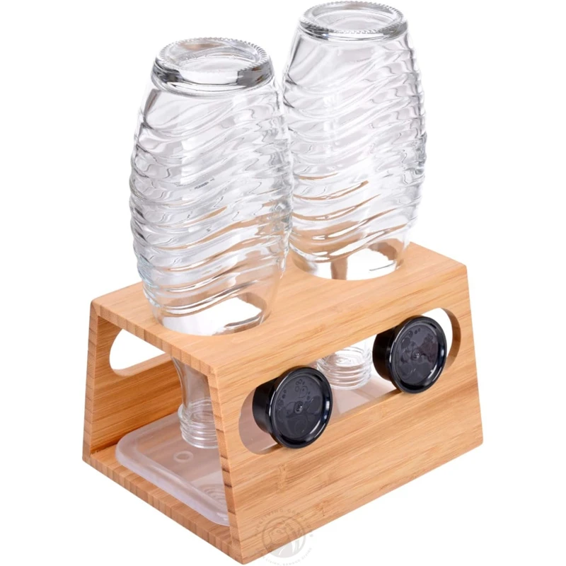 New Arrival Water Bottle Organizer Stand Storage For Cabinet Kitchen Countertops 12 Freestanding Bamboo Water Bottle Holder Rack