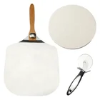 Pizza Amazon Baking Foldable 14' Aluminum Pizza Peel And Cordierite Pizza Stone Pizza Cutter