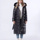 Coat Fashion Thick Hooded Black Women Warm Long Down Jacket Winter Jacket Coat