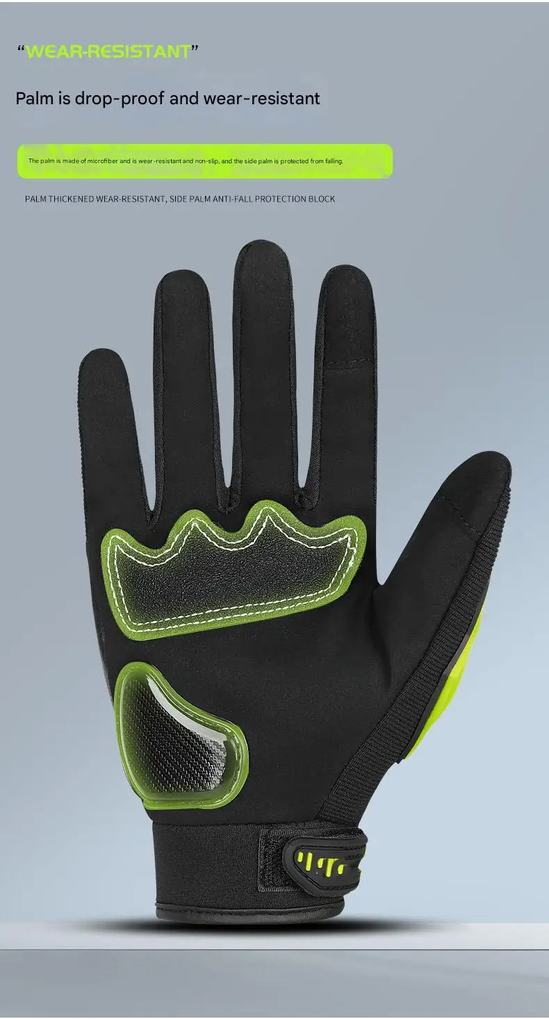 Long Finger Touch Screen Breathable Anti-Fall Gloves for Spring Summer Off-Road Riding Essential Motorcycle Accessory for Rider