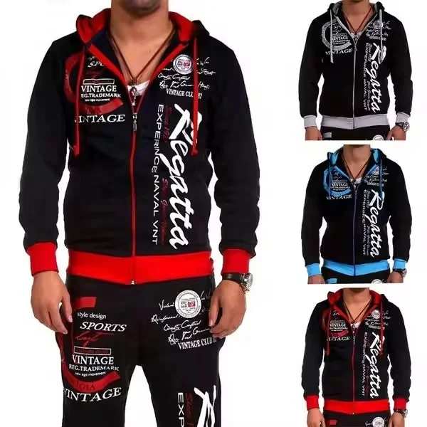 Track Suits for Men Set Full Zip Sweatsuit Outdoor Jogging Men Tracksuits