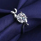 Engagement Ring Rings Romantic 14K Plating Silver Women's Adjustable Zircon Engagement Ring