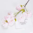 Wedding Wholesale Pink Champagne New Style Artificial Cherry Blossom Silk Sakura For Wedding Decoration