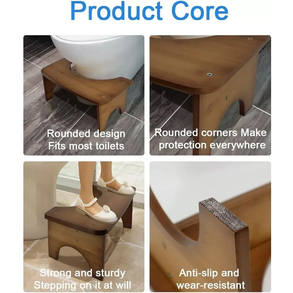 product durable anti slip wooden toilet stool for adults and children perfect addition to bathroom sets-8