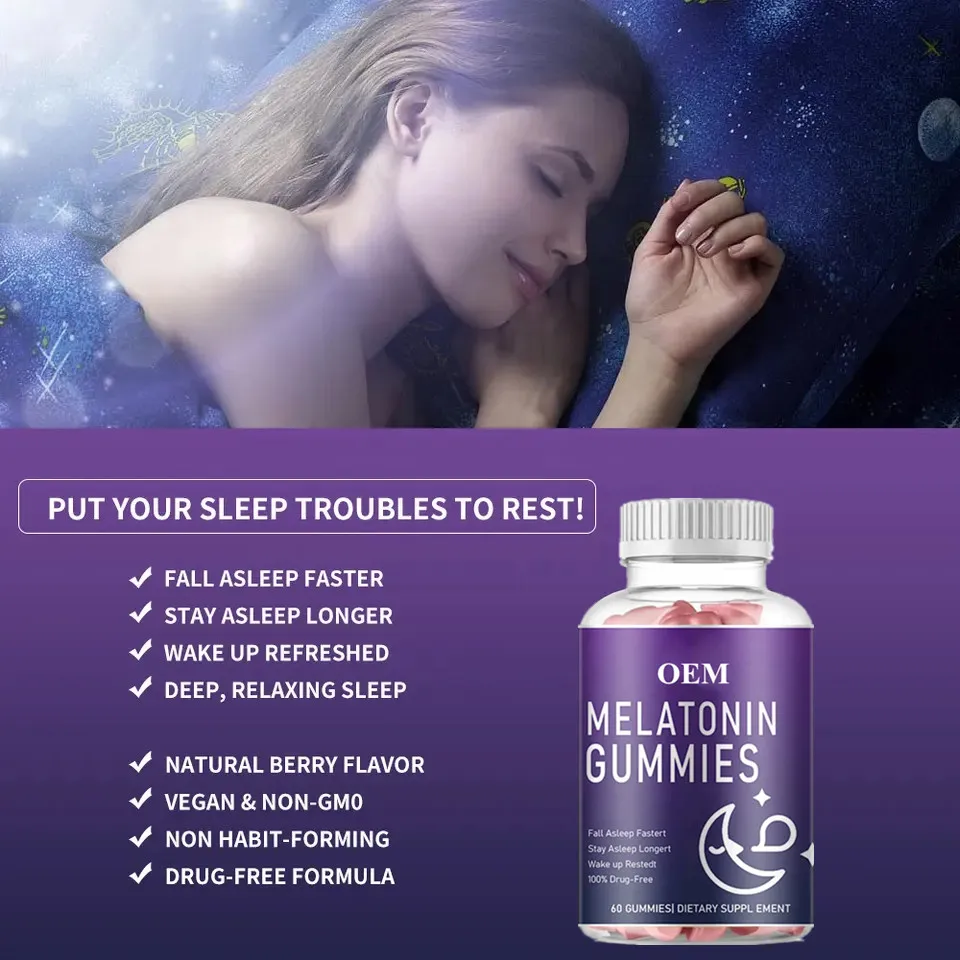 Wholesale Sleep Deep Aid Melatonina/melatonin Gummies Candy Vitamin B6