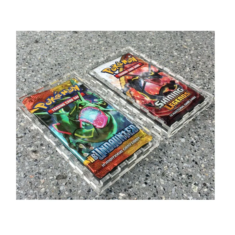 Acrylic Booster Pack Display Case Pokemon TCG Yu-Gi-Oh! Stand