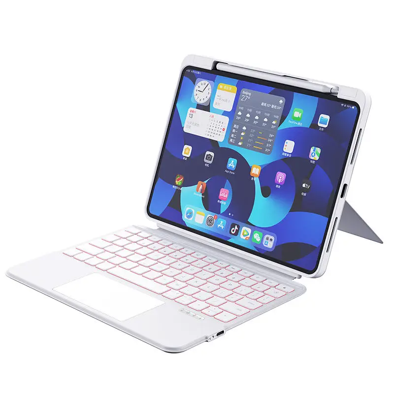 product leather magnetic backlight keyboard for ipad pro 11 13 inch m4 2025 smart case ipad air 11 13 inch tablet stand split keyboard-5