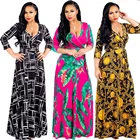 Dress Wholesale Sexy V-Neck Plus Size Women Clothing Casual Maxi Oversized Plus Size Dress
