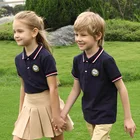 School China Factory Price OEM Upmarket Children School Shirt T Shirt And Shorts For Kindergarten Primary Children