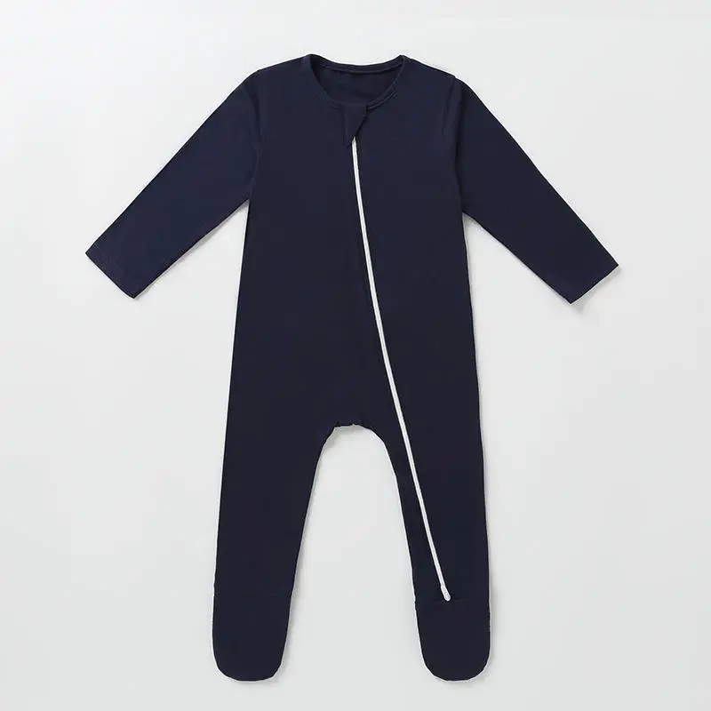 manufacturer High Quality Baby Sleepwear Sleeper Zip Romper Baby Plain Bamboo Baby Sleepwear