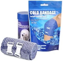 Cold compress stretch bandage wrap with Mentol cooling relief for swelling, muscle inflammation or strain