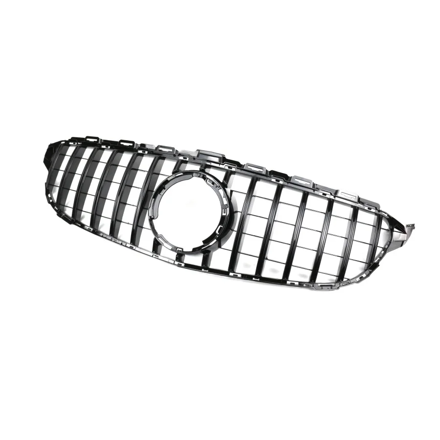 product tiypeor car black abs silver gt style grill cars mesh grille for mercedes benz c class w205 2019-4