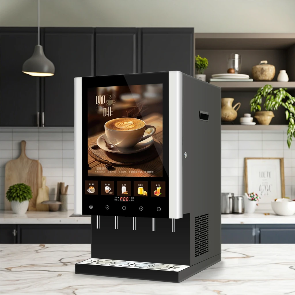 4 in 1 business smart hot fully automatic coffee vending machine-18