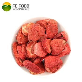 LUJIA FDFOOD US$35 per carton shipping cost to Malaysia whole or 5-7mm/slice with sugar fruit snacks freeze dried strawberry