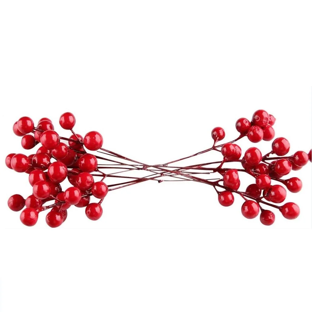 7.28 inches artificial red berry stems