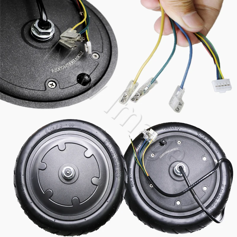 product new image mija m365 electric scooter spare parts 350w wheel engine motor 36v voltage wire cable front wheel hub motor-4