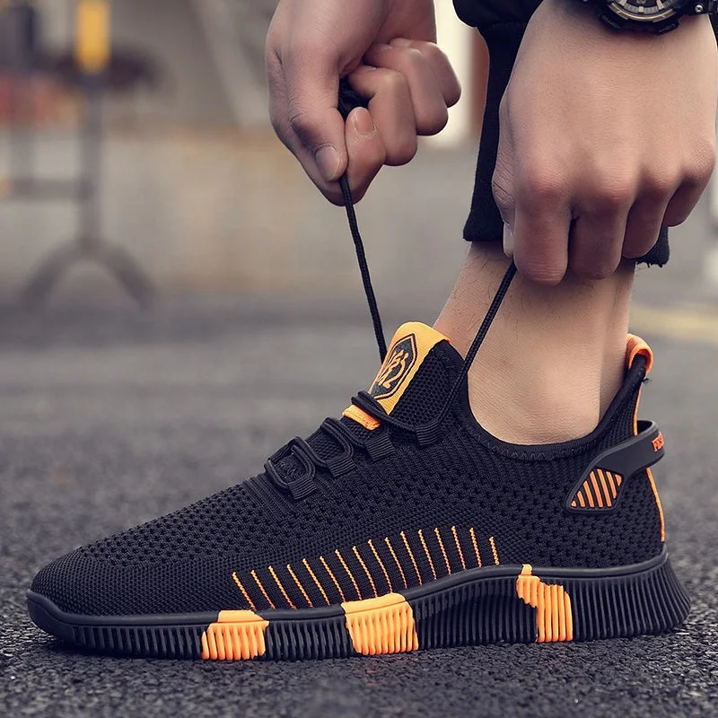 sport shoes Men Casual Breathable Lace-up painting sneakers Flat Shoes mens