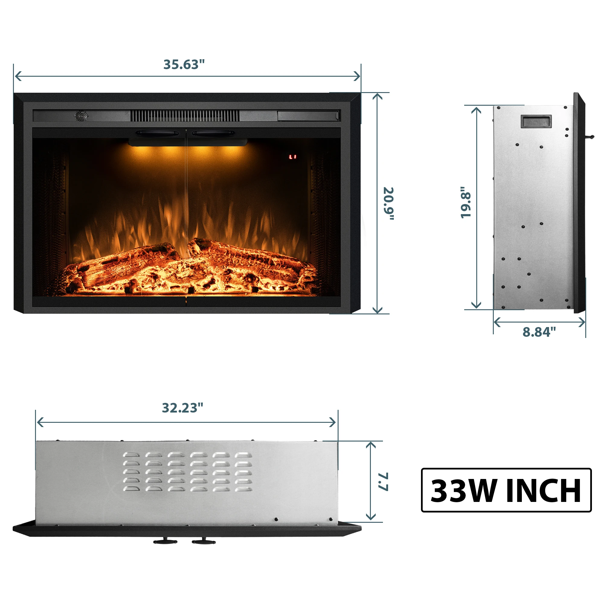 Electric Fireplace, 120V, 750W - detail 14