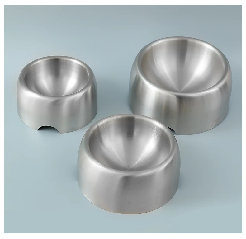 New 304 Stainless Steel Pet Bowl 18 5CM Large Size Pet Food and Water Feeding Bowl Easy to Clean Pet Supplies factory
