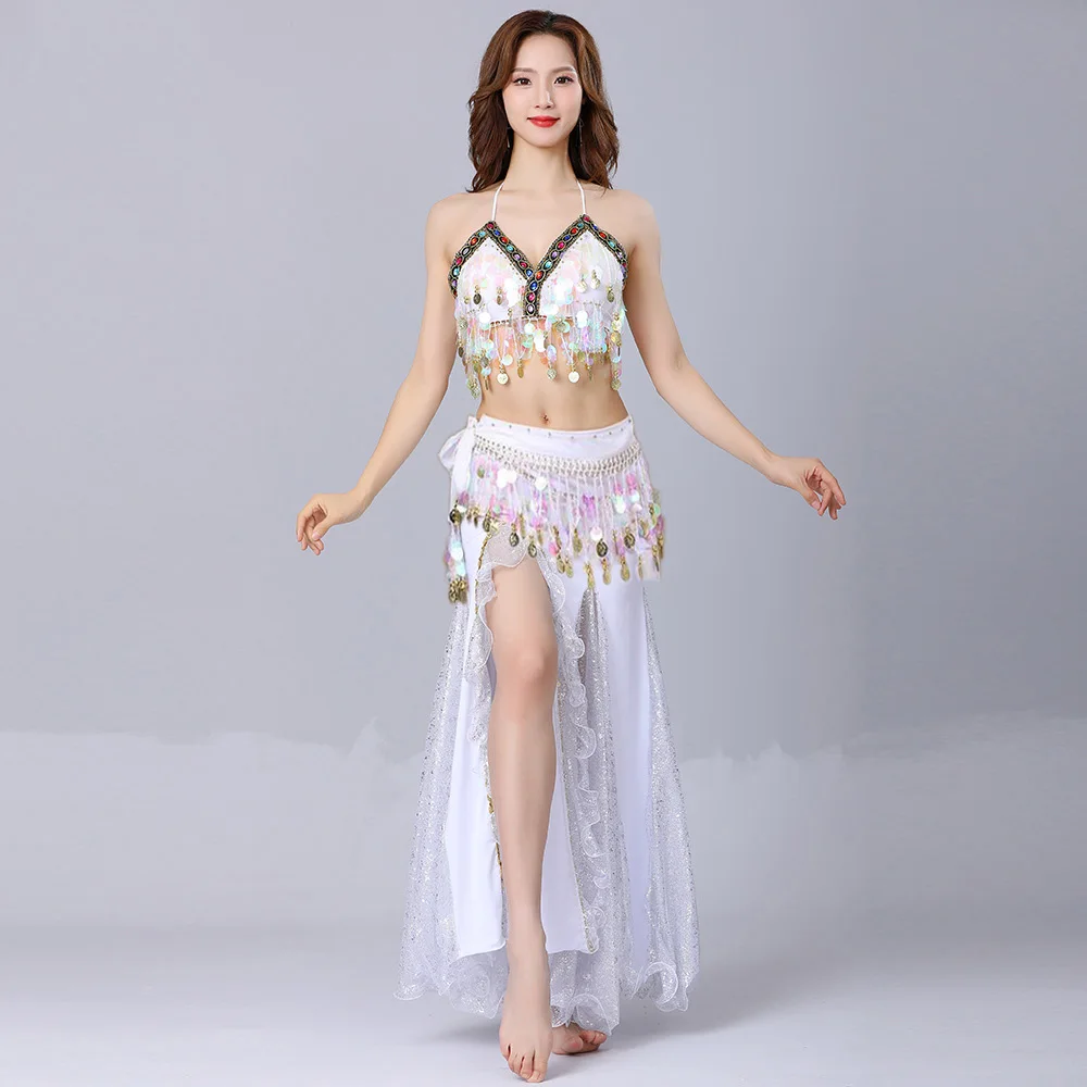 Newest Sexy Sleeveless Top With Sexy Skirt Complete Set For Belly Dance