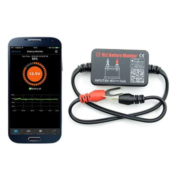 QUICKLYNKS BM2 12V Battery Tester / Bluetooth 4.0 Car Battery Monitor for Battery Health Cranking /Charging Test