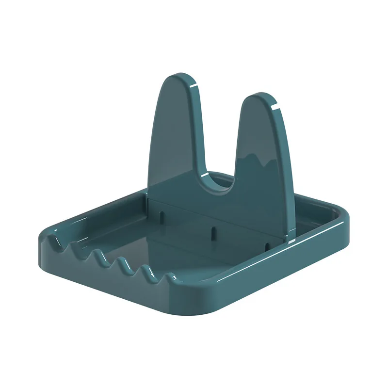 Factory Direct Kitchen Green Foldable Plastic Rack Spoon Pot Lid Set Holder