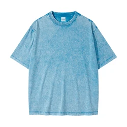 100% Cotton High Street Retro Style Oversized T Shirt Custom Logo Vintage Men's Batik T-shirts
