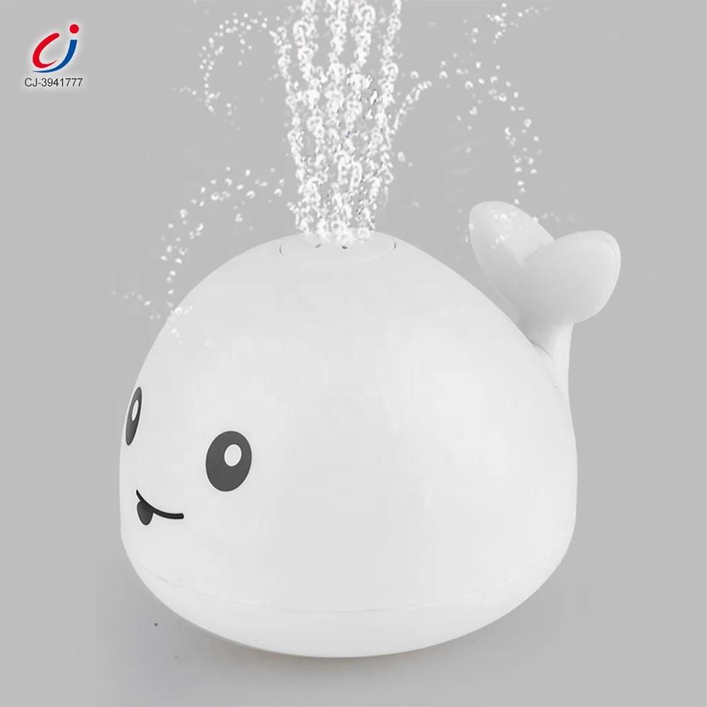 Chengji electric whales spray baby bath toy sprinkler bathtub animal whale bathroom shower water spray bath toys for kids