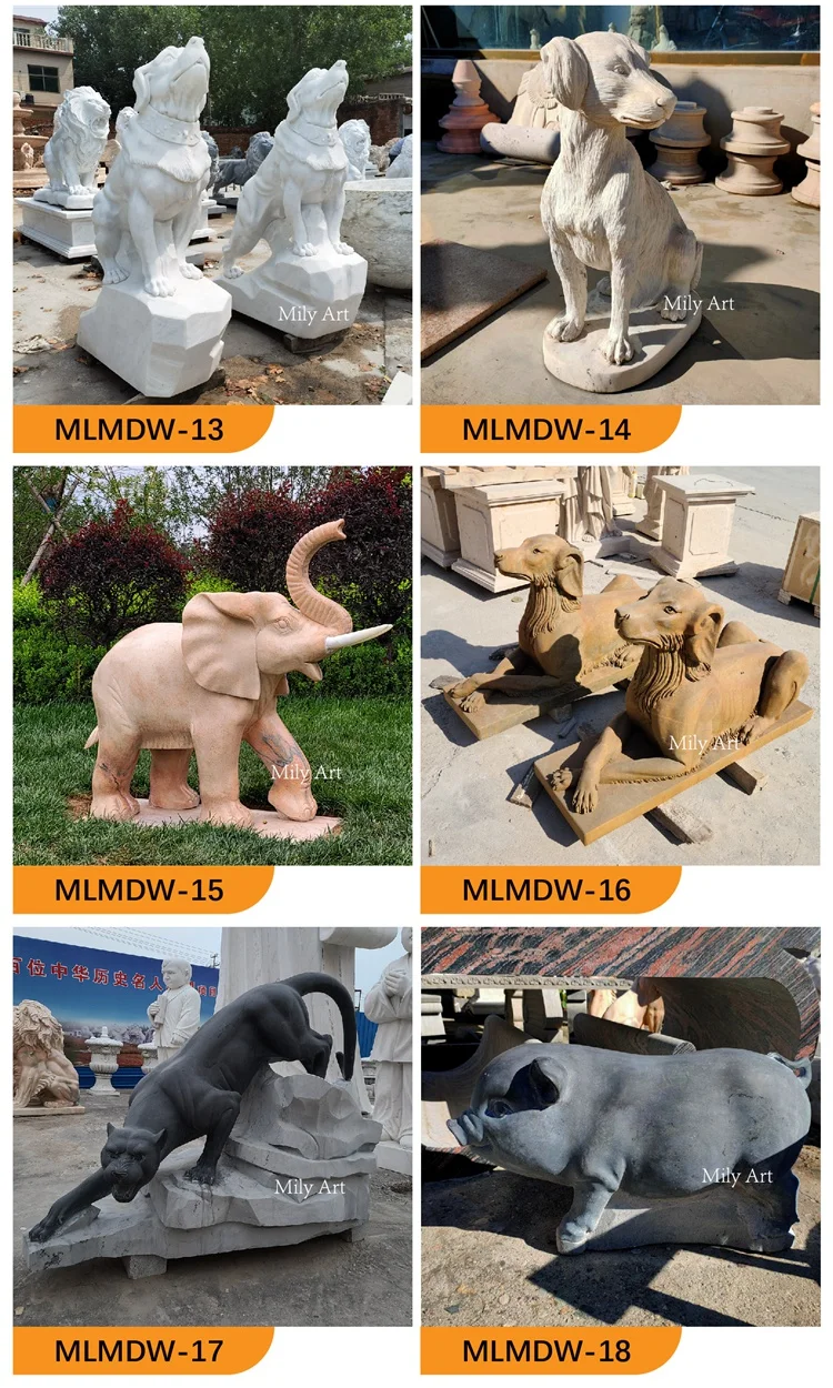 MARBLE ANIMALS SCULPTURE