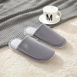 New Design Comfortable Winter Men Women Warm Indoor House Cotton-Padded Thick Anti-slip Home Slippers