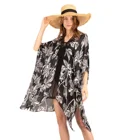 Floral Beachwear New Design Ladies Floral Pattern Shawl Girl Summer Beachwear Coverup With Lace For Holiday