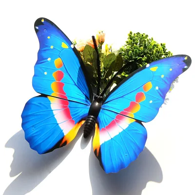 Promotional Outdoor 3D Butterfly Decorations Removable 40 CM Custom Butterfly Garden Decor