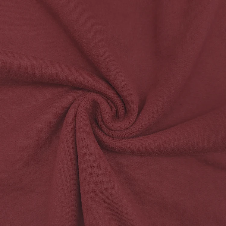 Factory Wholesale Knit Tubular Fleece Fabric Poly Cotton Material Terry Fabric for Hoodie manufacture