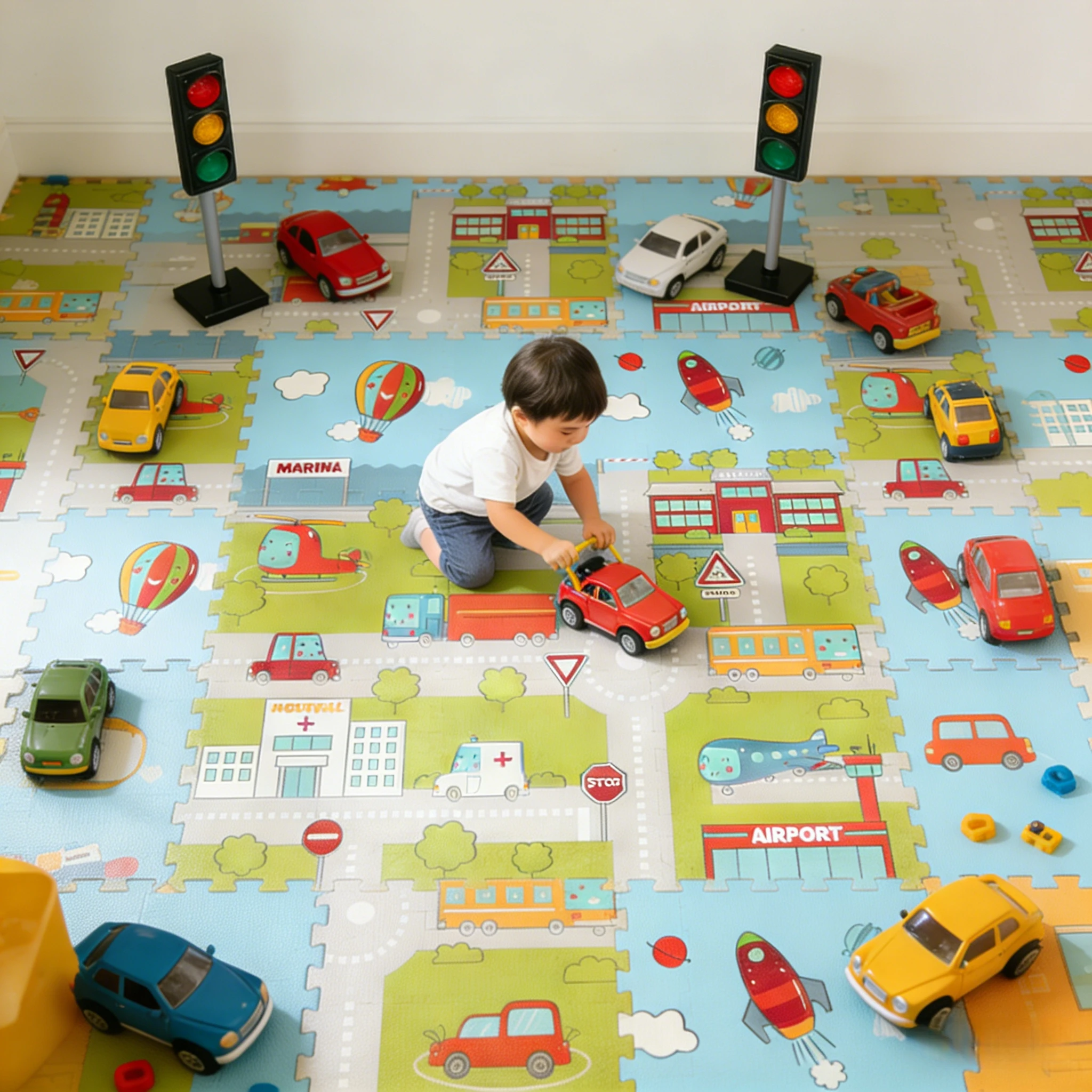 Hydefoam Durable Top Layer EVA Geometry Transfer Printing Baby Play Mat for High Traffic Daycare Centers manufacture