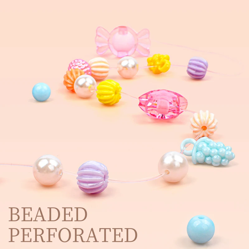 Acrylic Children's Beaded Diy Toys Necklace Bracelet Jewelry Making Toys Loose Beads Set