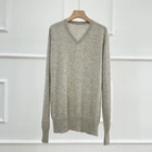 Wool Sweater High Quality Men's Wool Cashmere Knitted Sweater Pullover V-neck Long Sleeve Keep Warm