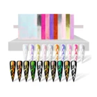Sticker Nail Decoration COSCELIA Brand New Flame Laser Sticker Creative Nail Sticker For Nail Decoration