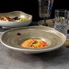 Ceramic Porcelain Wholesale Italian Dinnerware 9inch Pasta Ceramic Porcelain Plates For Restaurants