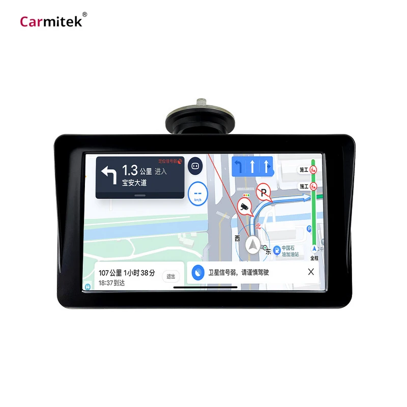 Portable Dash Mount Wireless Apple Carplay Screen Gps For Car Truck Rv