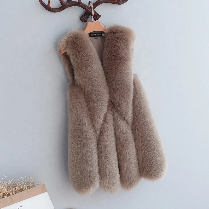Fur Coat Winter Coat Female Natural Large Wool Fur Coat Street Warm Long Sleeve Detachable Vest