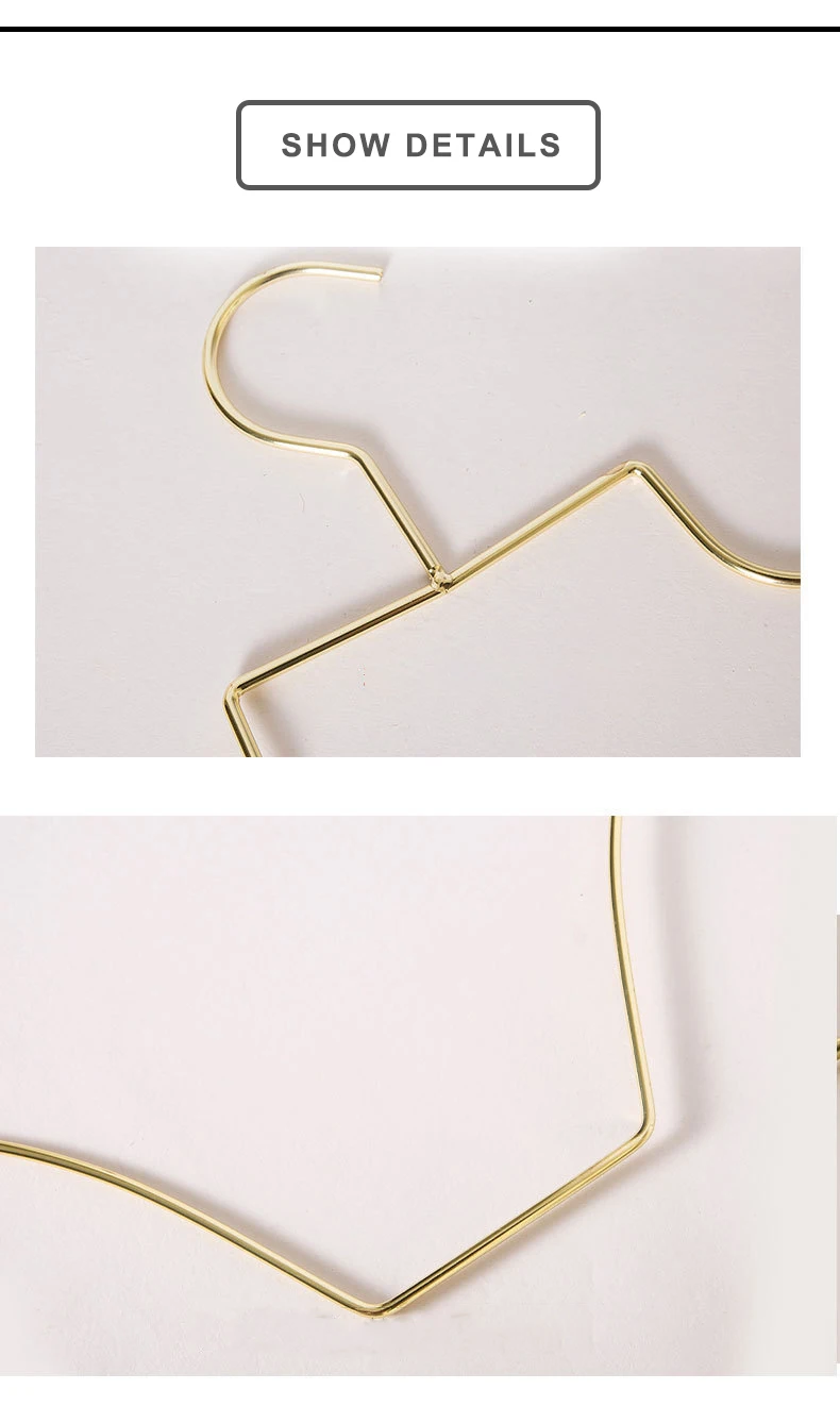 Body Shape Gold Metal Bikini Hangers For Display Swimwear Display Metal