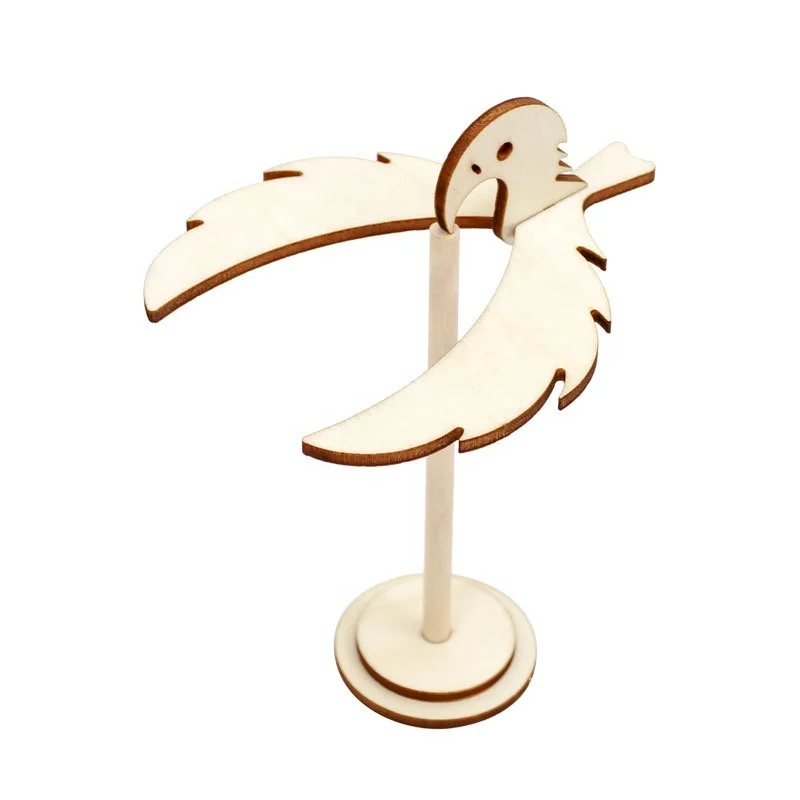 wooden balancing bird