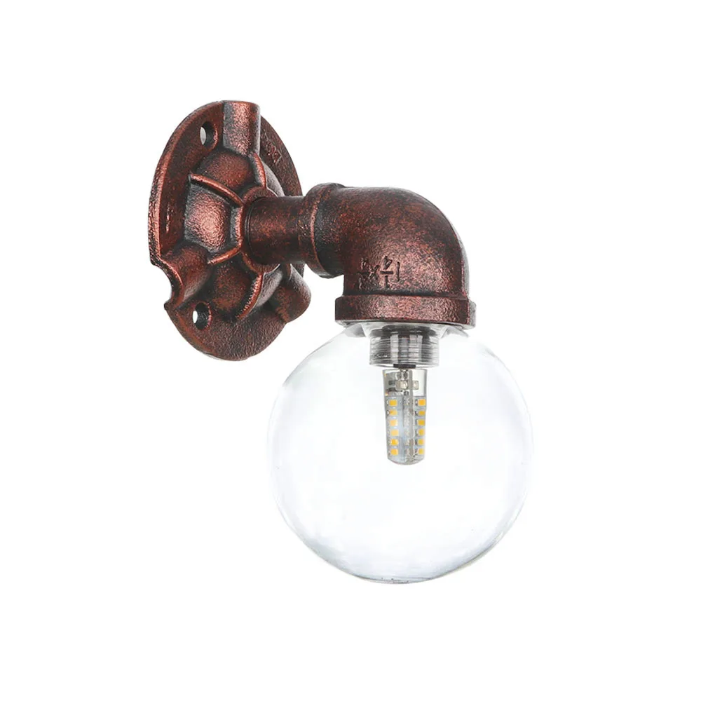 Hot sales Nordic Iron water pipe vintage wall lights for bar loft Indoors