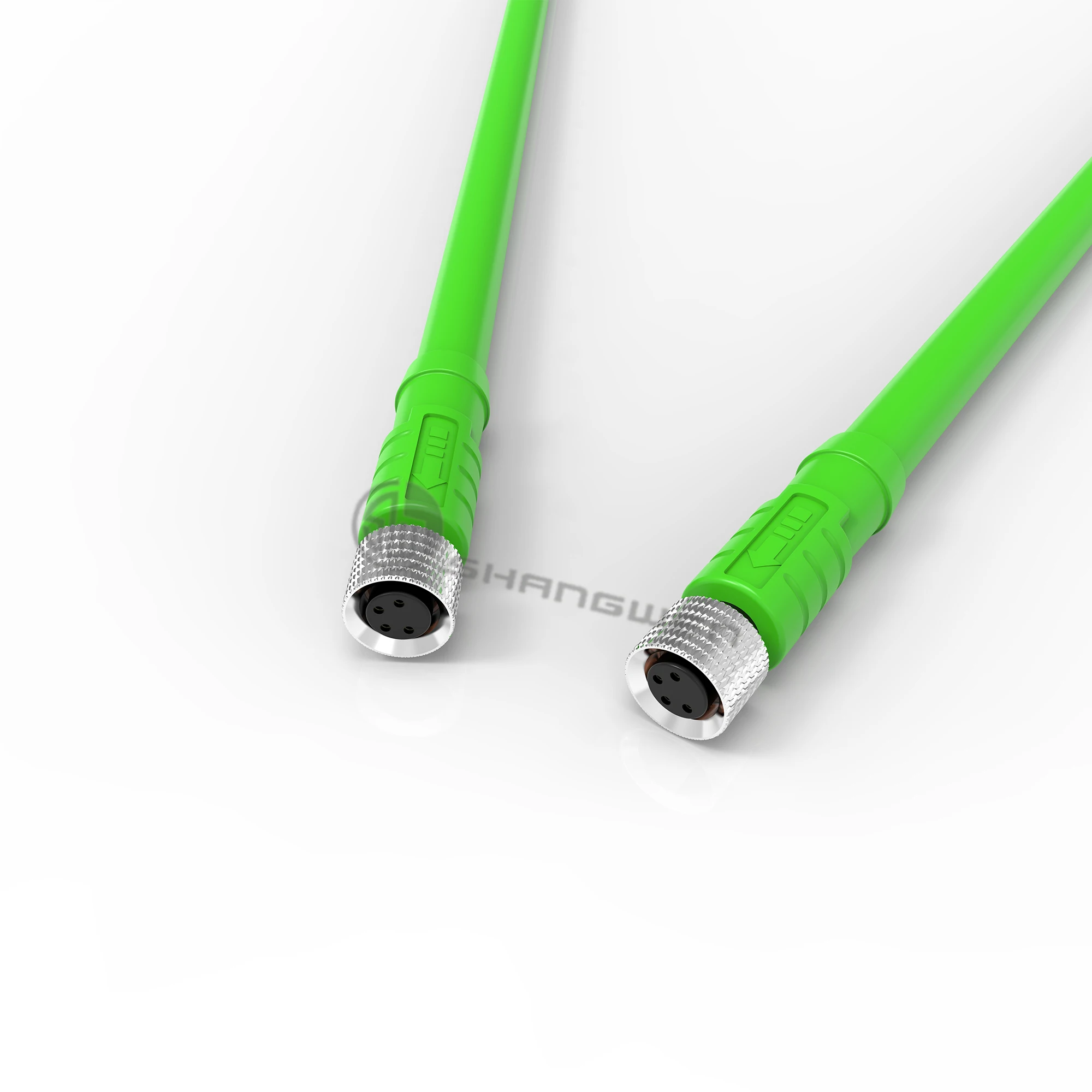 Factory Sales Industrial Circular Cable Green Electrical Wire M8 Ip67 Waterproof 4 Pin Connector