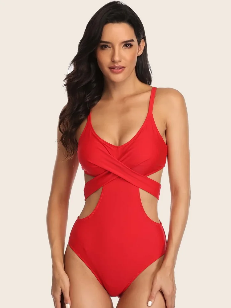 Two Strips Adjustable Sexy Bikini One Piece Swimsuit Women Sexy