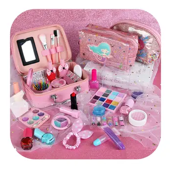 MI Little Girls Makeup Kit Toys For Girls From 9 To 12 Makeup For Babies Eyeshadow Palette Nail Polish Set Makeup For Kids Girl