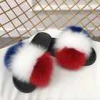 Fox Designer Fur Slides New Product Fox Fur Slide Fox Fur Slippers Oversized Fur Slides