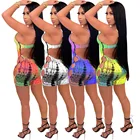 Tie Dye Women Sexy Dresses New 2021 Tie Dye Dress Women Sexy Collarless Slip Dress Sexy Club Dress